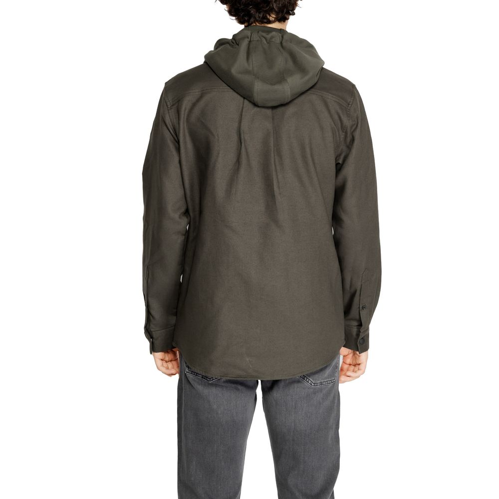 Front view with bag zipped and handles upright.