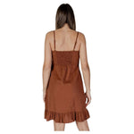 B.Young Brown Linen Midi BY-14885400140-IT38|XS