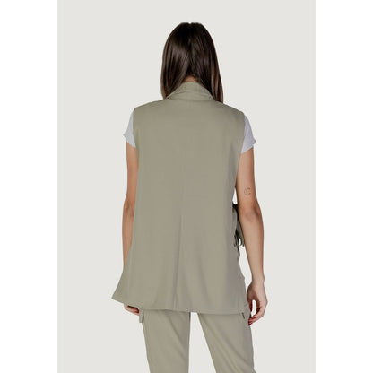 B.Young Green Polyester Waistcoat