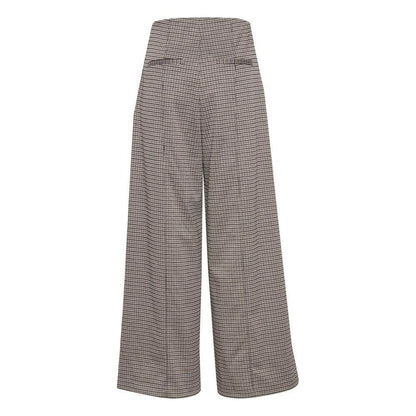 ICHI Beige Polyester Pant
