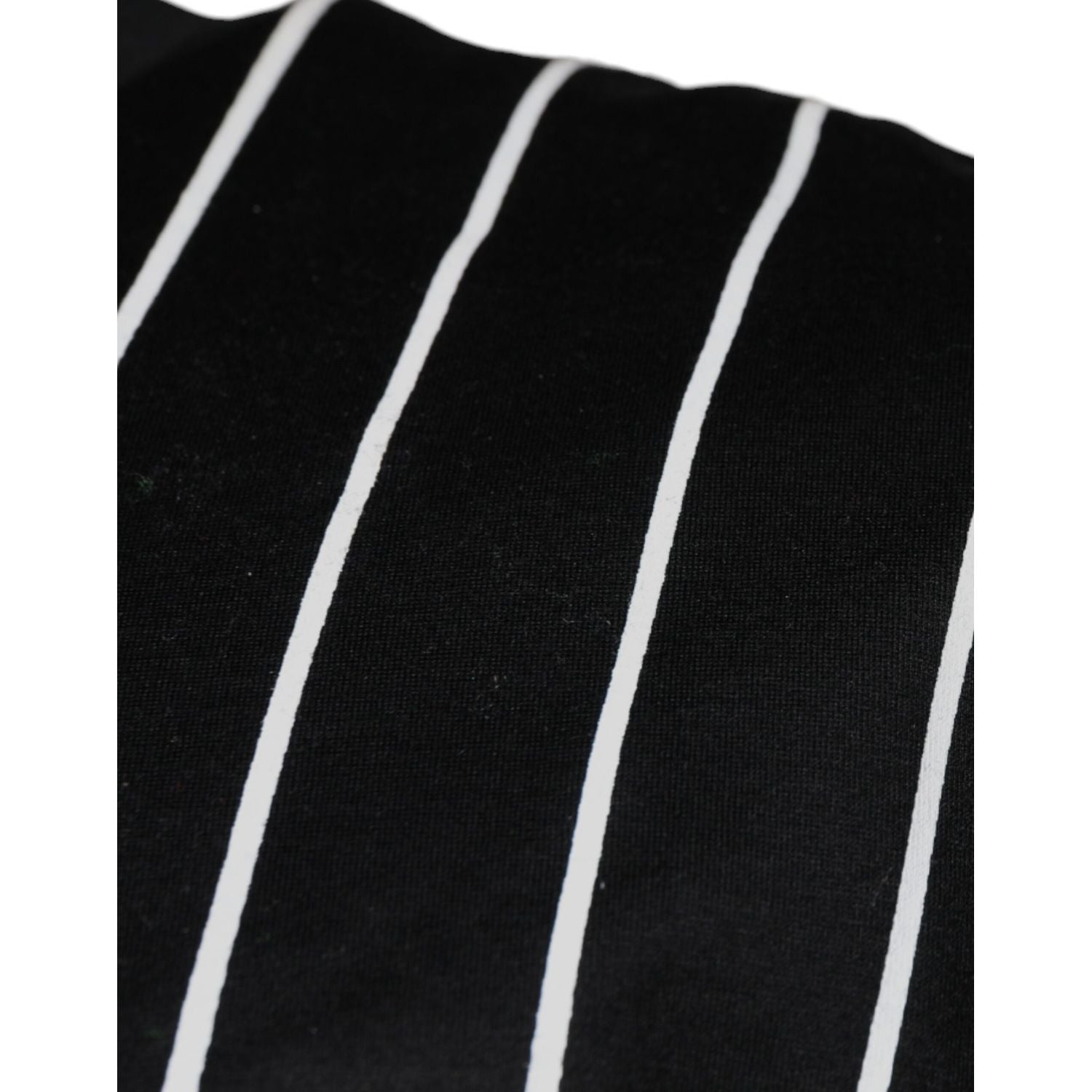 Dolce & Gabbana Black Cotton Polka Dots Round Neck T-shirt