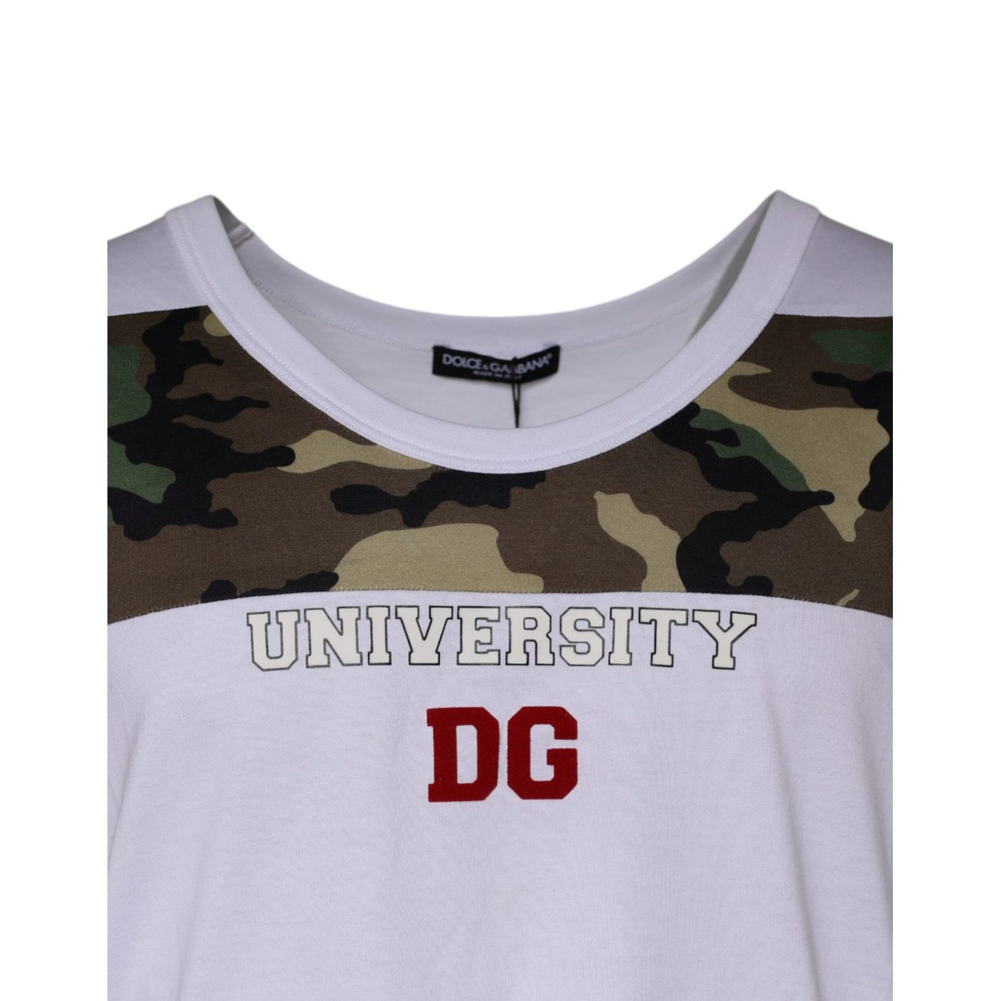 Dolce & Gabbana White Camouflage Tank Sleeveless T-shirt