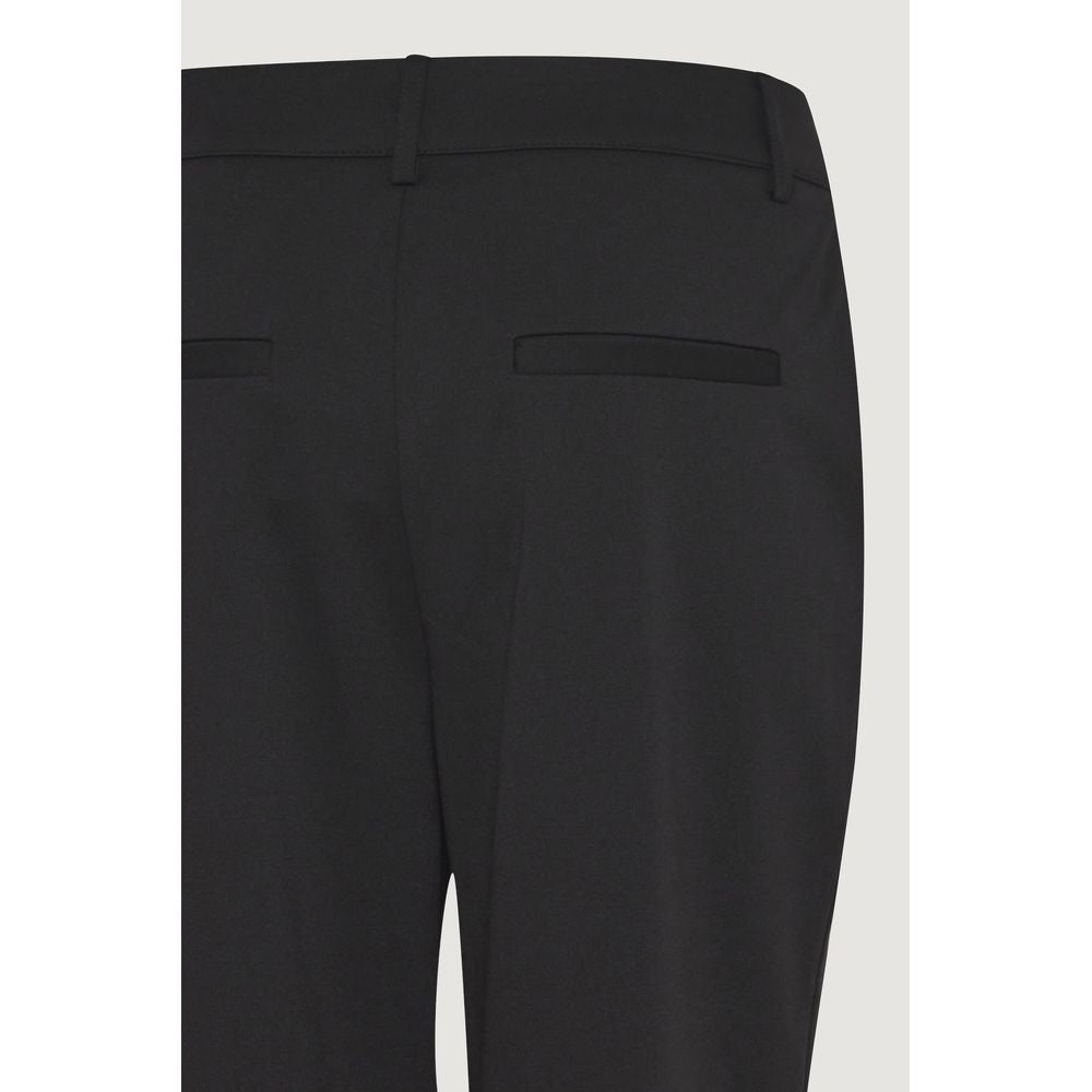 ICHI Black Recycled Polyester Dress Pants