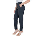 Vero Moda Gray Polyester Pant for women, spring/summer collection, comfortable fit, side view showcasing elegant design.