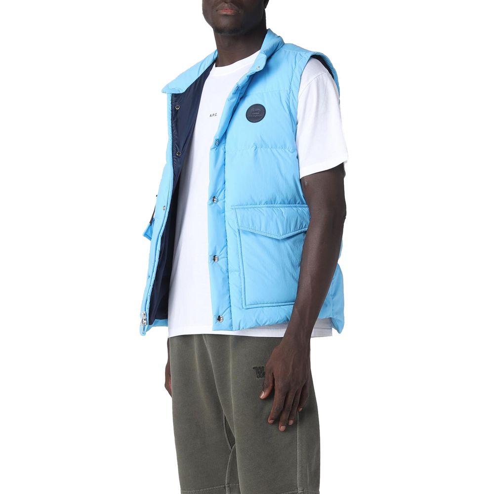 Woolrich Blue Polyester Men Vest