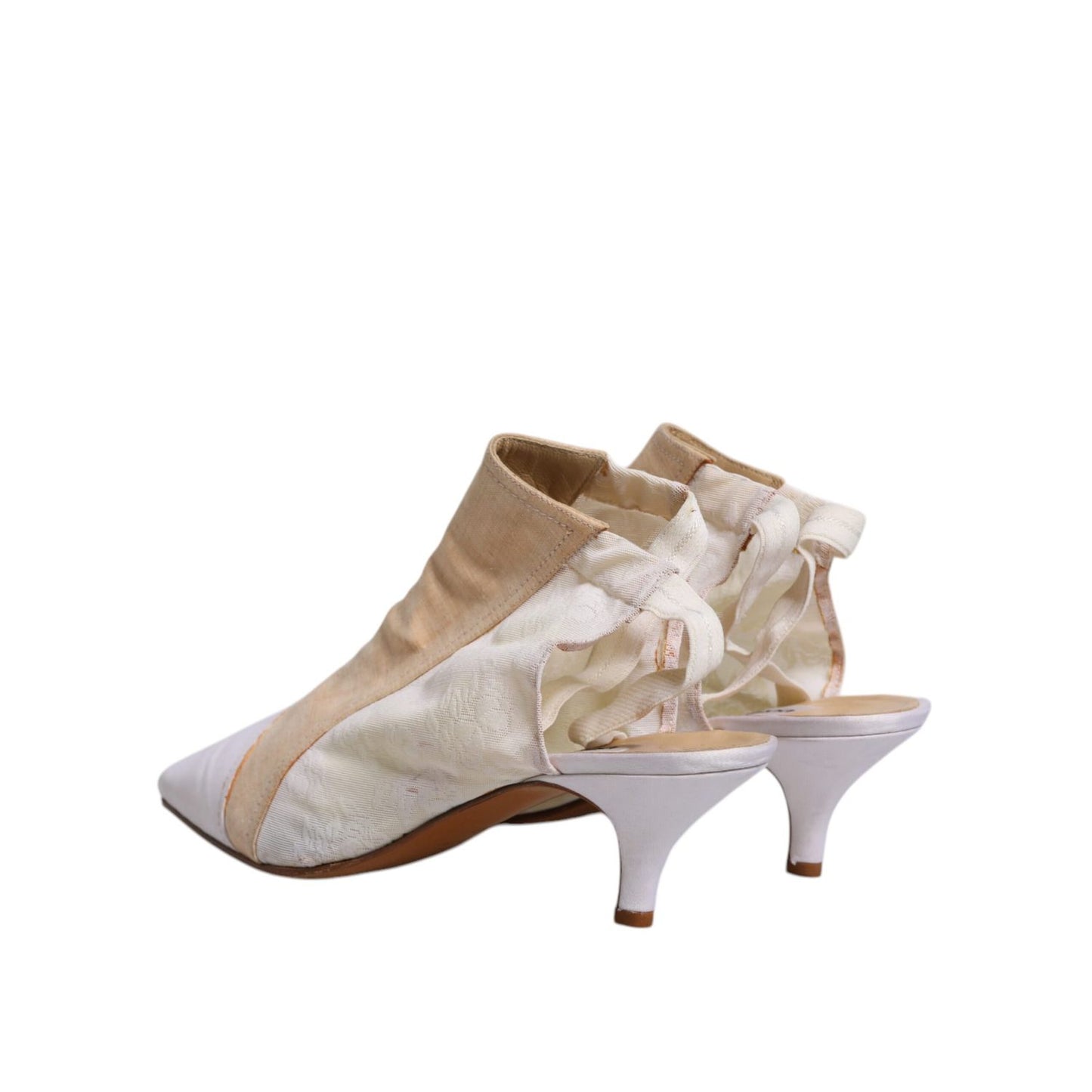 Dolce & Gabbana Multicolor Patchwork Heels Slingback Shoes