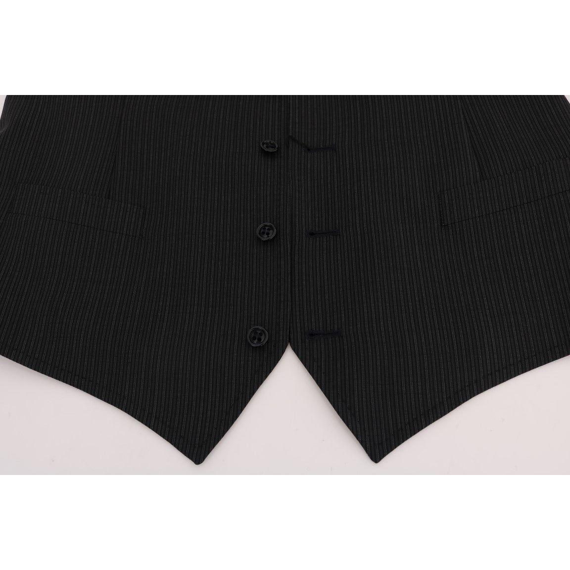 Dolce & Gabbana Gray Wool Stretch Vest