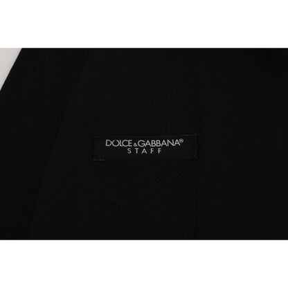Dolce & Gabbana Black STAFF Wool Stretch Vest1728,3% Elastane,67345645728,Black,Clothing,Dolce & Gabbana,IT50 | L,Material: 97% Wool,Men,Men - Clothing,New with tags,Suits & Blazers - Clothing,Vests - Men - Clothing,Waistcoats - Suits & Blazers - Clothing