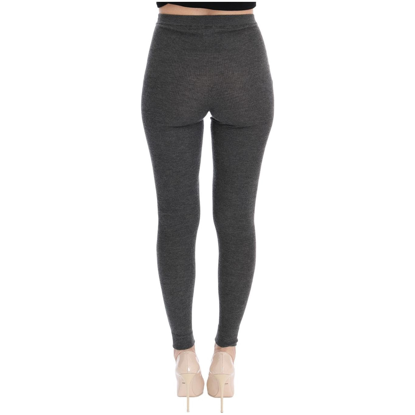 Dolce & Gabbana Gray Cashmere Stretch Tights