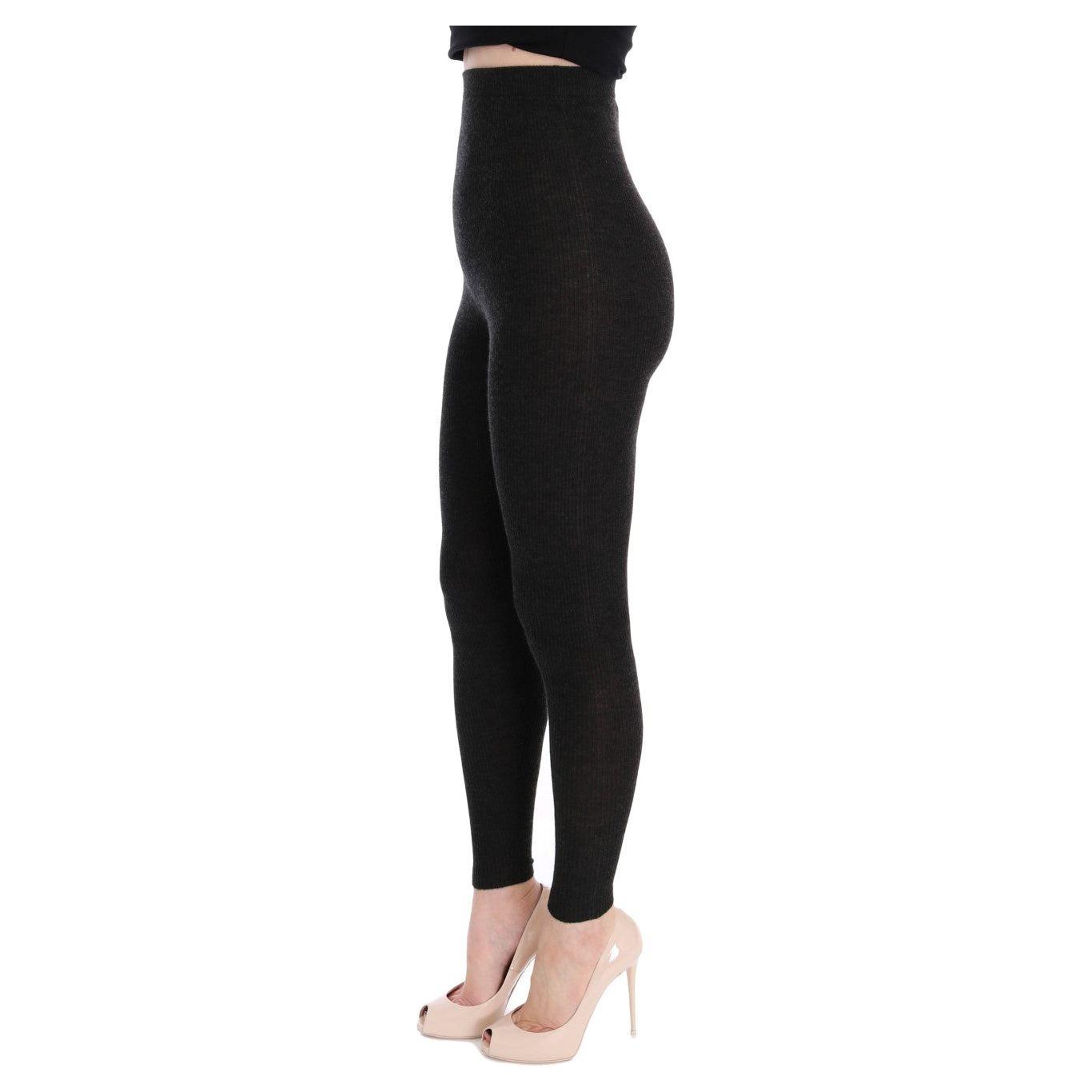 Dolce & Gabbana Gray Cashmere Stretch Tights