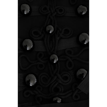 Dolce & Gabbana Black Wool Trench Jacket 1728,2% Elastane,23% Nylon,67345645728,Black,Clothing,Coats - Jackets & Coats - Clothing,Dolce & Gabbana,IT40|S,Jackets & Coats - Clothing,Jackets & Coats - Women - Clothing,Material: 75% Wool,New with tags,Trench