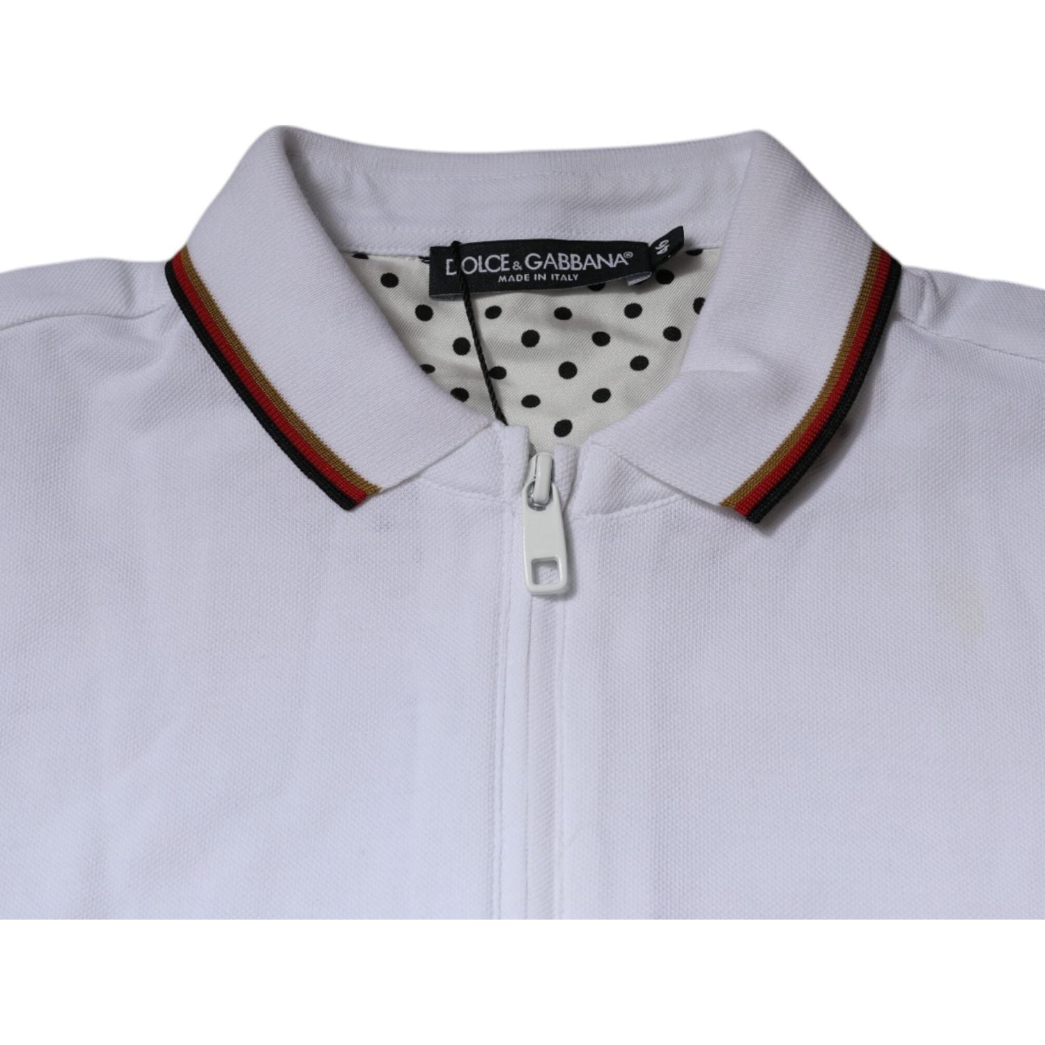 Dolce & Gabbana White Crown Men Full Zip Sweatshirt Sweater