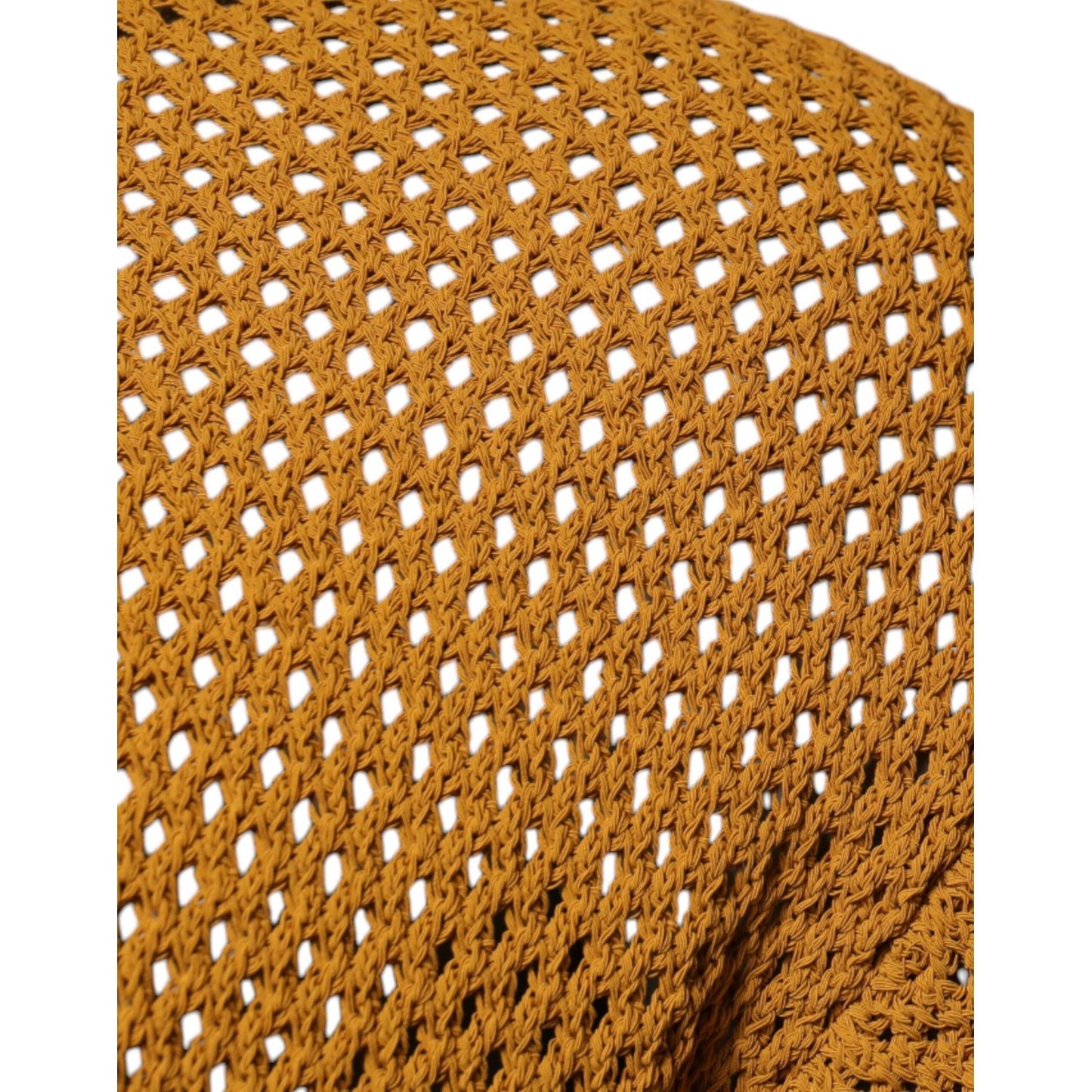 Dolce & Gabbana Brown Perforated Collared Short Sleeves T-shirt