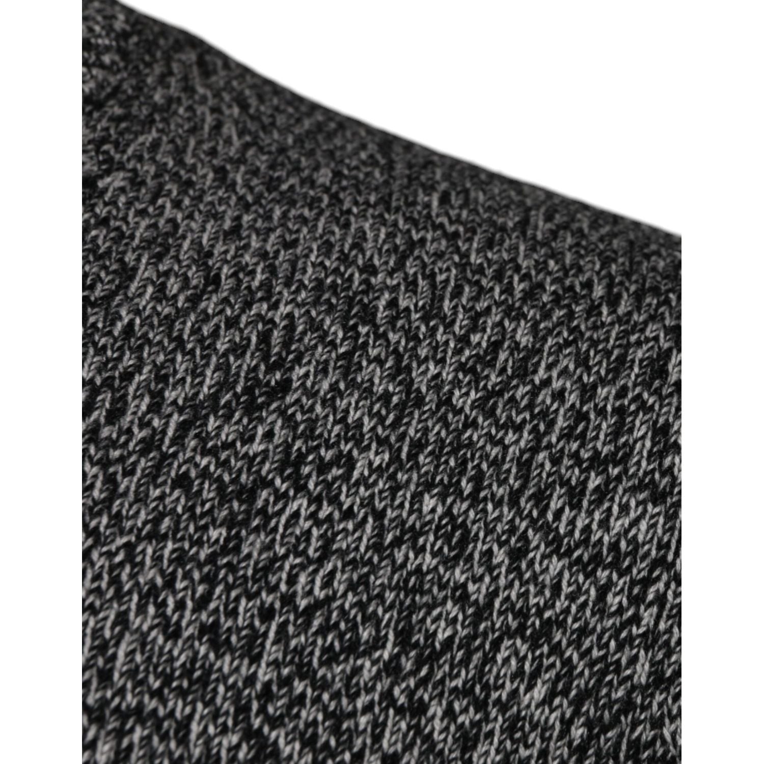 Dolce & Gabbana Gray Crown King Cashmere Pullover Sweater