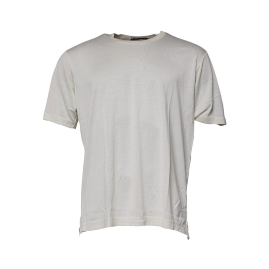 Dolce & Gabbana Off White Crew Neck Short Sleeve T-shirt