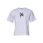 Dolce & Gabbana White DG Logo Crew Neck Short Sleeve T-shirt