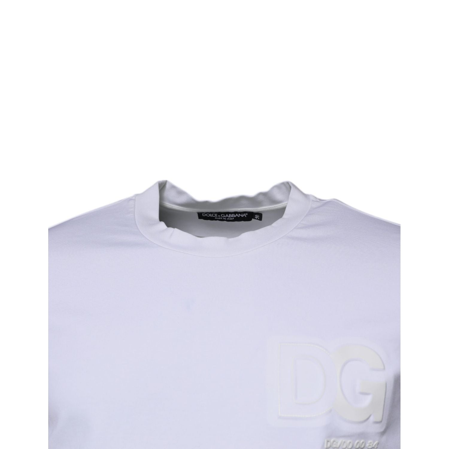 Dolce & Gabbana White DG Logo Crew Neck Short Sleeves T-shirt