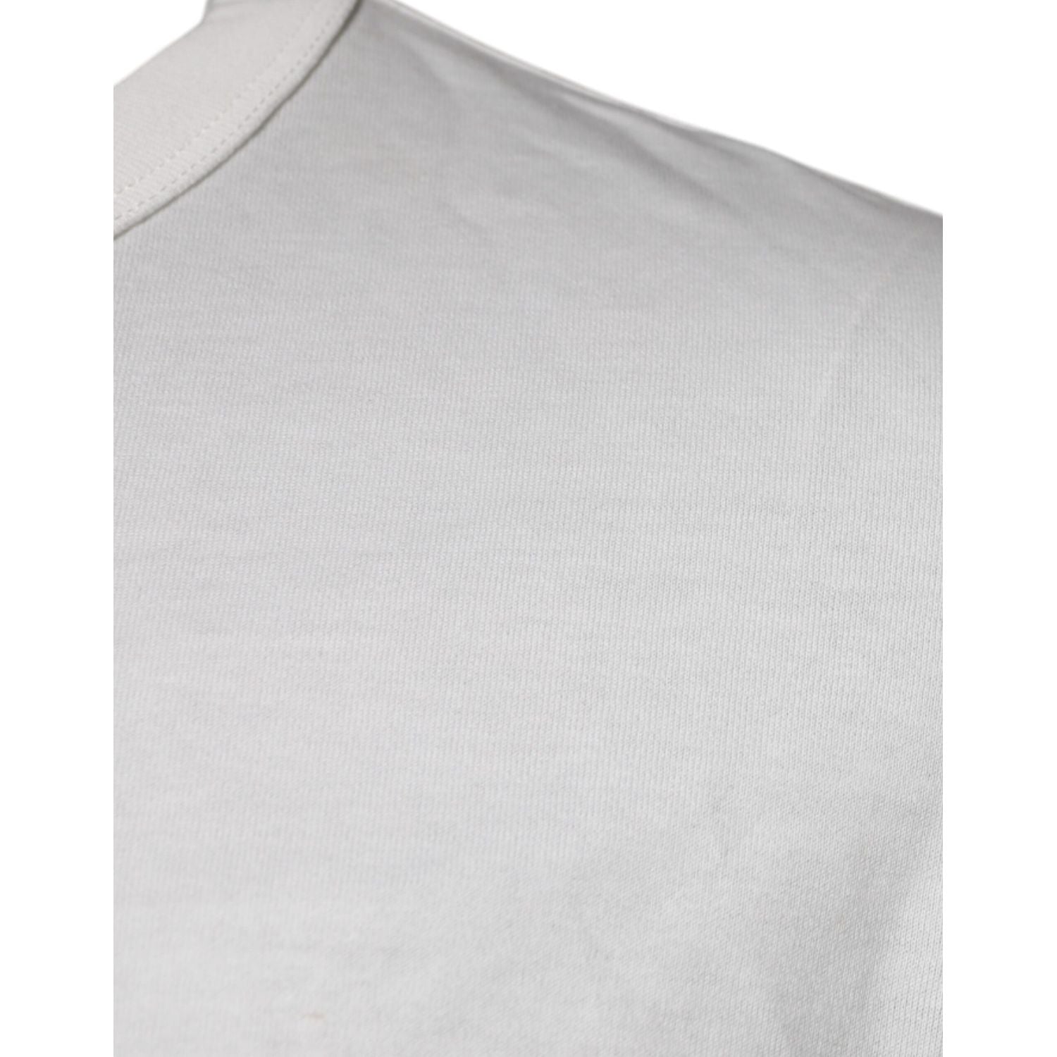 Dolce & Gabbana White DG Logo Cotton Crew Neck T-shirt