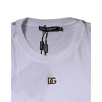 Dolce & Gabbana White DG Logo Crew Neck Short Sleeve T-shirt