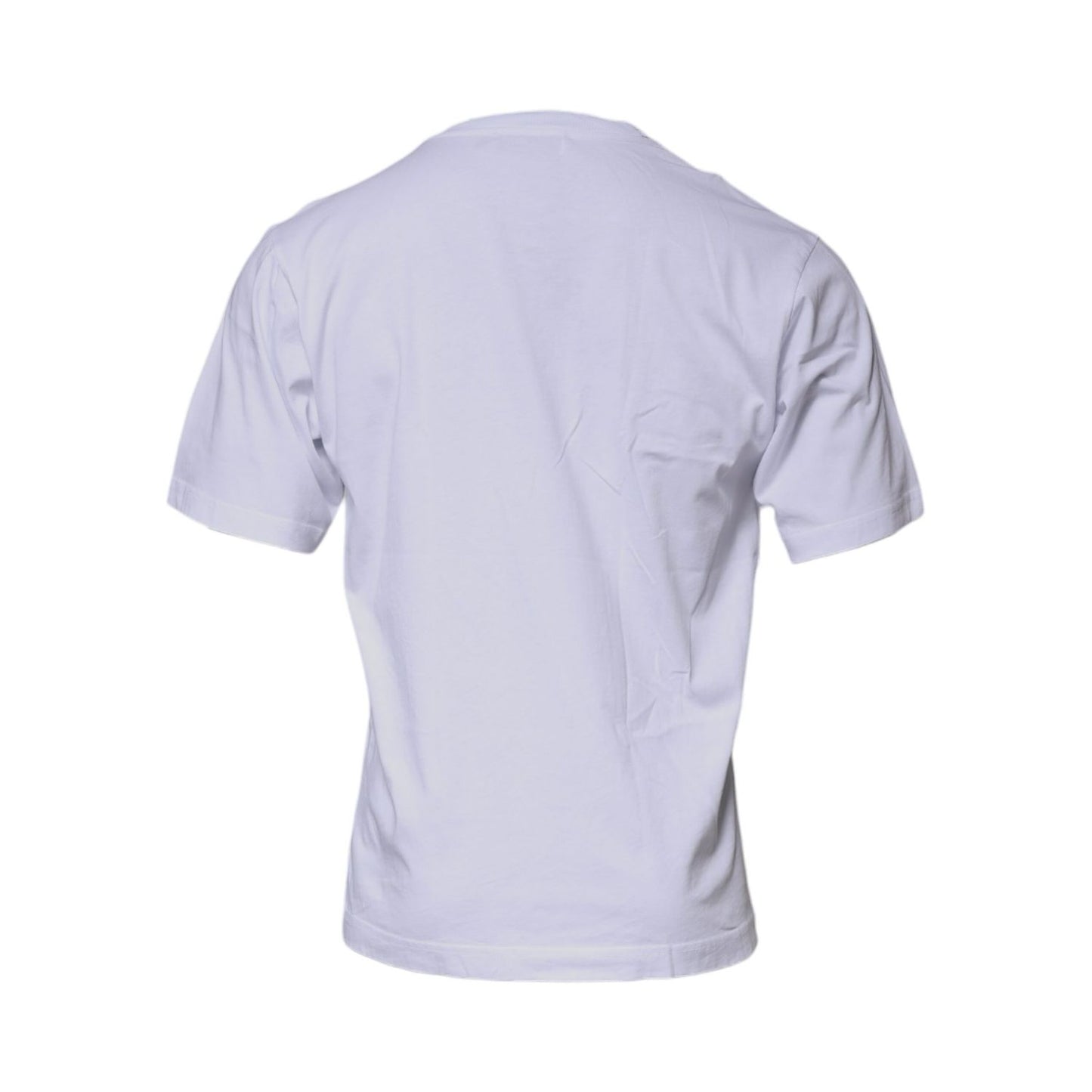 Dolce & Gabbana White DG Logo Cotton Crew Neck T-shirt