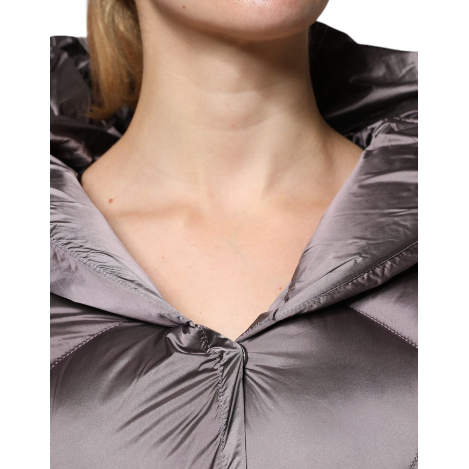 Scervino Street Violet Puffer Quilted Hooded Women Coat Jacket