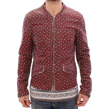Dolce & Gabbana Bordeaux Leather Boxer Print Jacket Coat1728,67345645728,Bordeaux,Clothing,Dolce & Gabbana,IT48 | M,Jackets & Coats - Clothing,Jackets - Men - Clothing,Leather Jackets - Jackets & Coats - Clothing,Material: 100% Leather Lambskin,Men,Men -