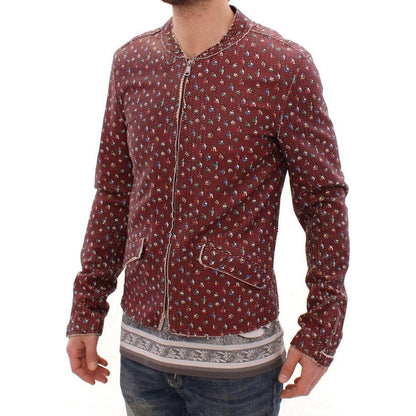 Dolce & Gabbana Bordeaux Leather Boxer Print Jacket Coat1728,67345645728,Bordeaux,Clothing,Dolce & Gabbana,IT48 | M,Jackets & Coats - Clothing,Jackets - Men - Clothing,Leather Jackets - Jackets & Coats - Clothing,Material: 100% Leather Lambskin,Men,Men -