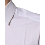 Dolce & Gabbana White Cotton Long Sleeves GOLD Dress Shirt