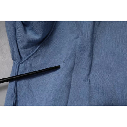 Dolce & Gabbana Light Blue Silk Turtleneck Pullover Sweater