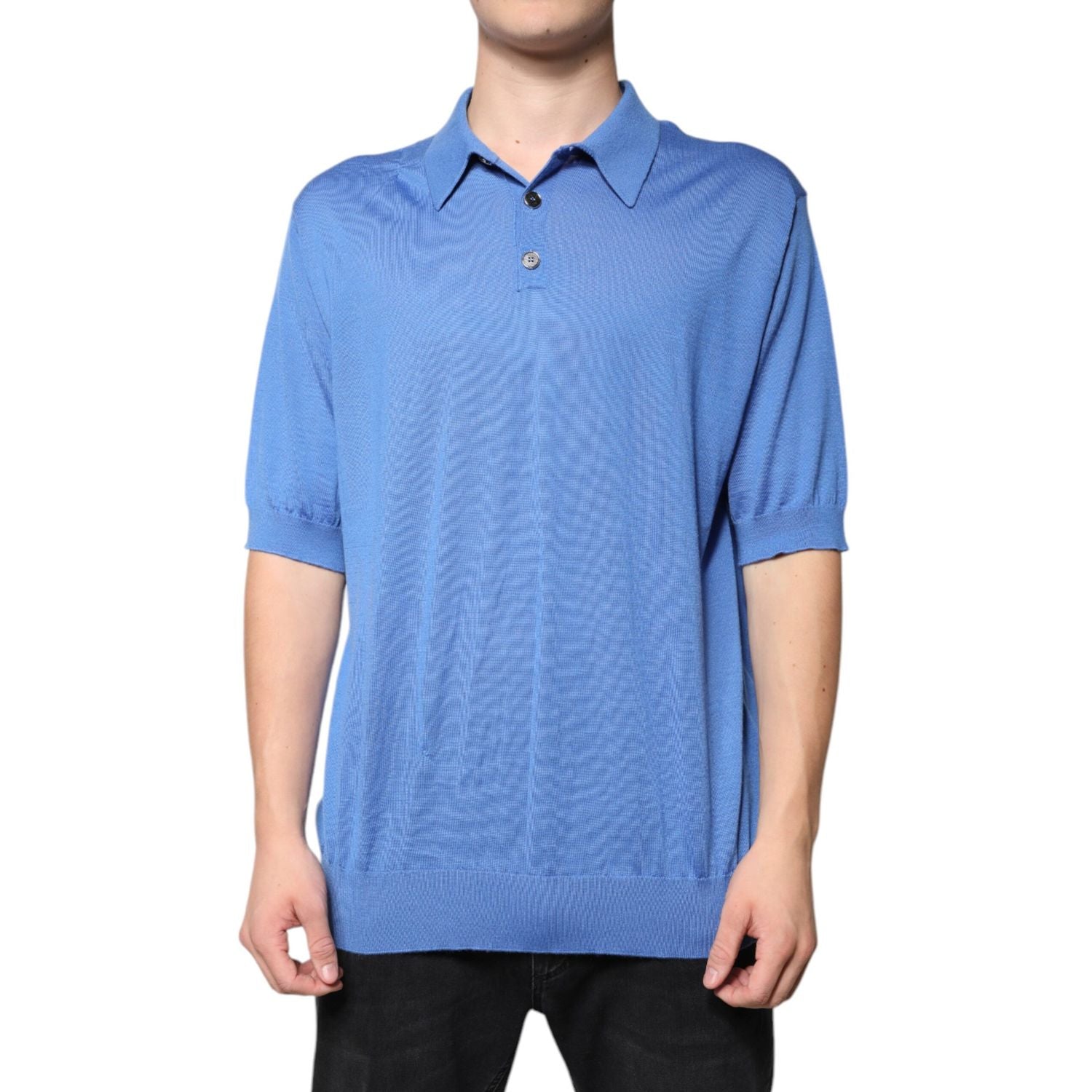 Dolce & Gabbana Blue Collared Short Sleeves Polo T-shirt