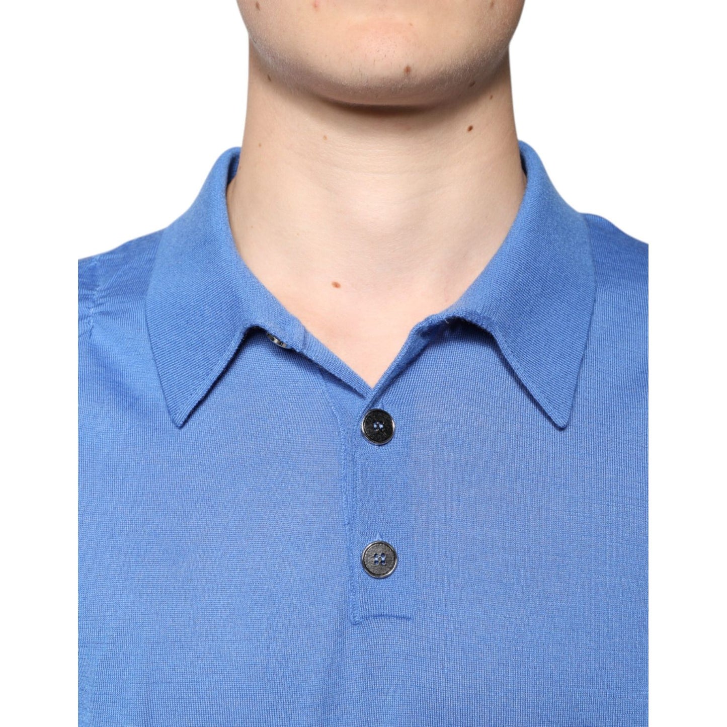 Dolce & Gabbana Blue Collared Short Sleeves Polo T-shirt