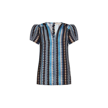 Rinascimento Turquoise Polyester Blouse