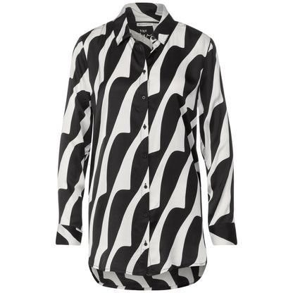 Street One Black And White Viscose Blouse