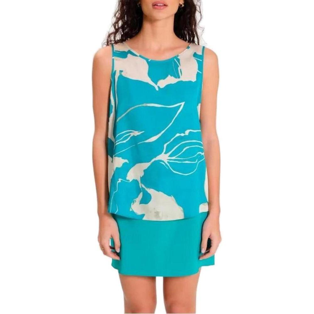 Rinascimento Turquoise Polyester Blouse RI-13509800679-IT38|XS