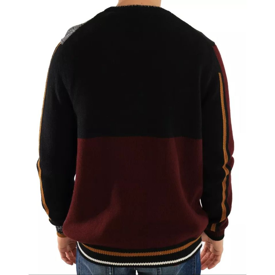 Dolce & Gabbana Multicolor KING Knight Monkey Knitted Cashmere Wool Sweater