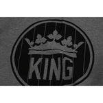 Dolce & Gabbana Gray Crown King Print Cotton Pullover Sweater