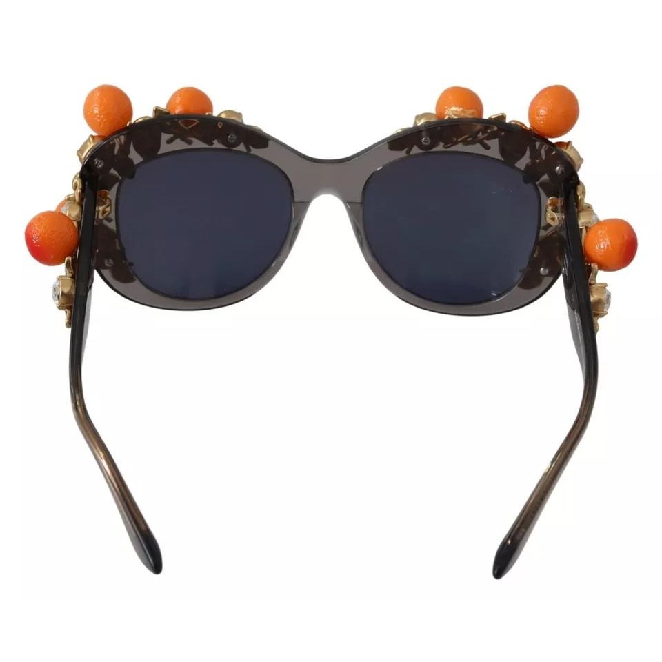 Dolce & Gabbana DG4283B Acetate Crystals Orange Applique Sunglasses