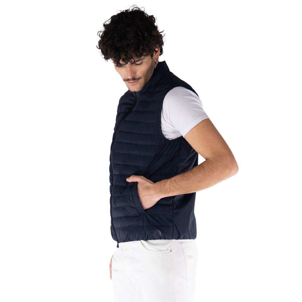People Of Shibuya Blu Polyester Mens Vest
