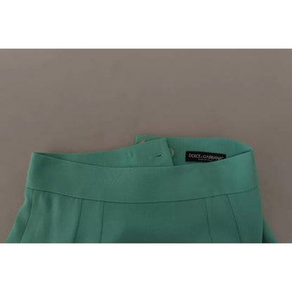 Dolce & Gabbana Mint Green Viscose Pencil Cut Midi Skirt
