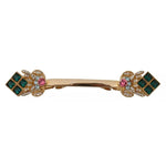 Dolce & Gabbana Gold Plated 925 Sterling Silver Crystal Collar Stop Brooch