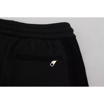 Dolce & Gabbana Black Cotton Blend Jogger Sweatpants Pants