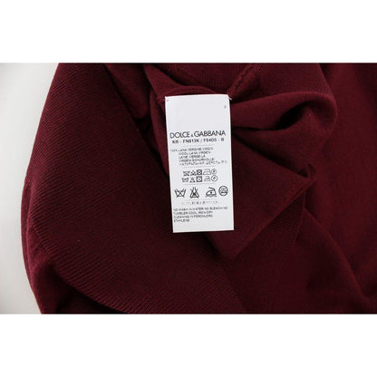 Dolce & Gabbana Red Sleeveless Crewneck Vest Pullover