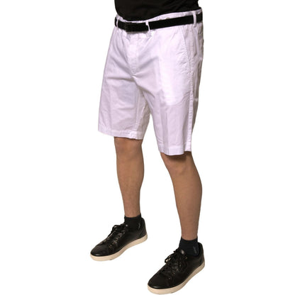 Dolce & Gabbana White Chinos Cotton Stretch Casual Shorts