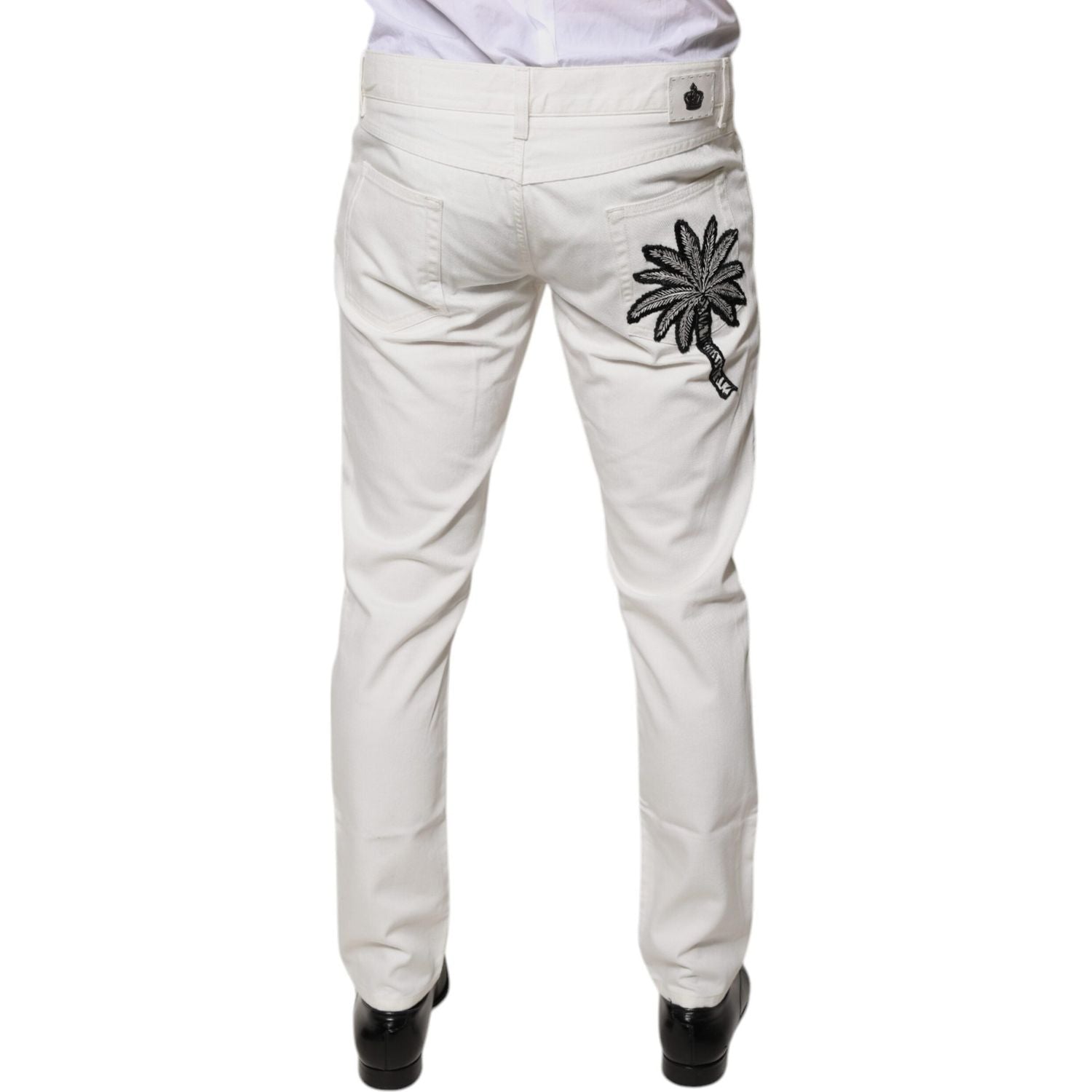 Dolce & Gabbana White Cotton Skinny Denim Jeans