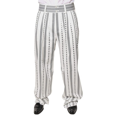 Dolce & Gabbana White Straight Formal Dress Pants