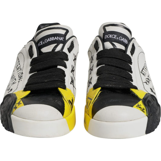 Dolce & Gabbana Multicolor Lettering Portofino Sneakers Shoes MV6690-44