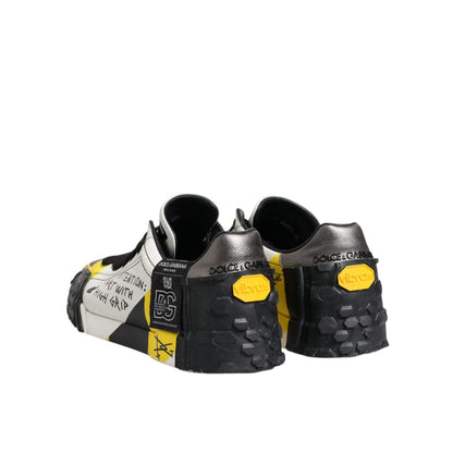 Dolce & Gabbana Multicolor Lettering Portofino Sneakers Shoes