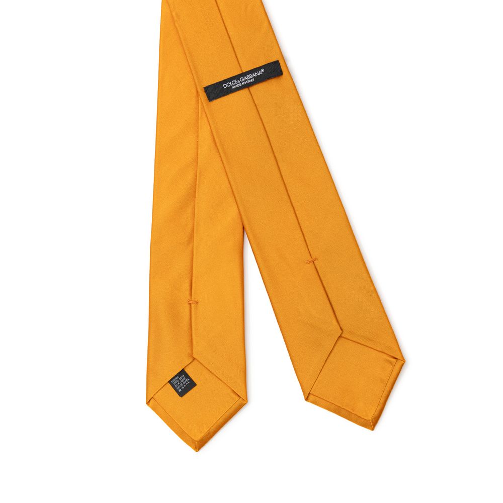 Dolce & Gabbana Orange Silk Ty