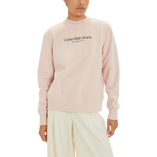 Calvin Klein Jeans Pink Cotton Sweatshirt CA-16504200259-IT44|L