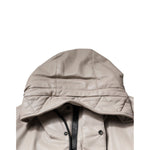 MSGM Beige Full Zip Hooded Long Sleeves Casual Coat Jacket